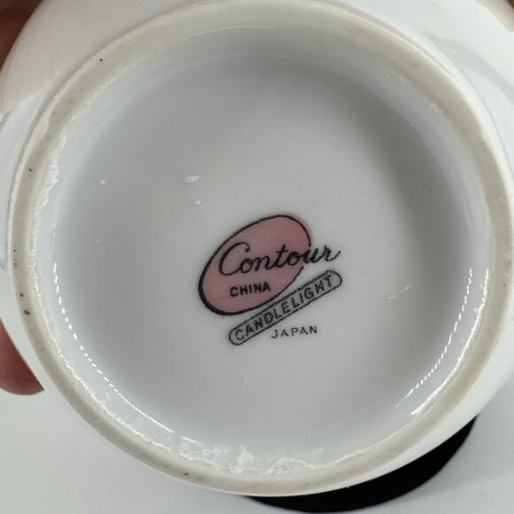 Covered Sugar Bowl Made in Japan Contour China with Platinum Bands Candlelight - Picture 6 of 11